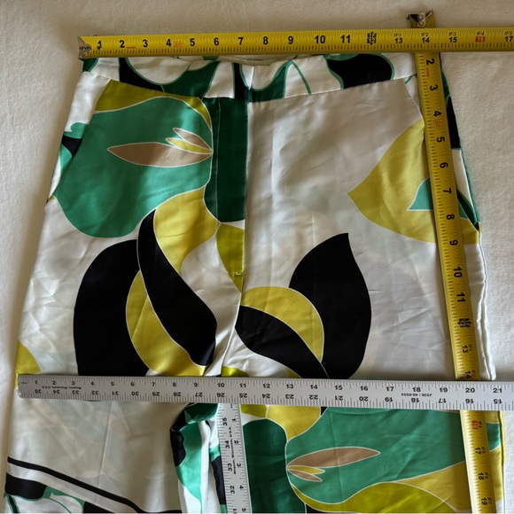 ZARA Botanical Wide Leg Pants White Size medium New With Tags. #12 - Picture 5 of 15